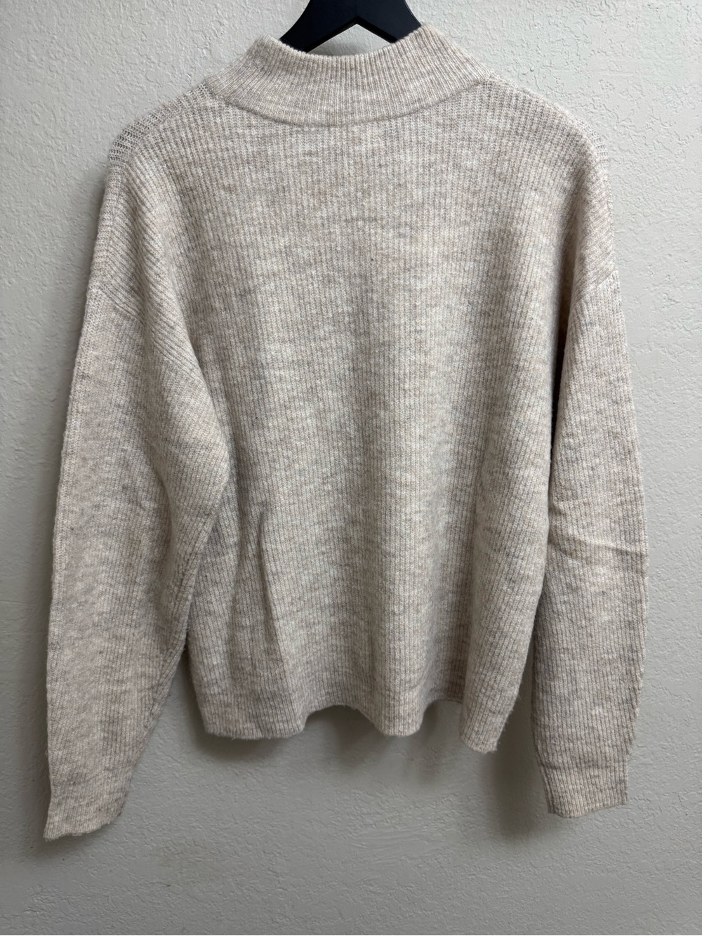 Cozy Ribbed Mock-Neck Sweater - Cream - Picture 6 of 8